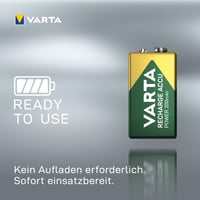 Acumulator VARTA Recharge Accu Power 9V, reîncărcabil, 200 mAh, 1 bucată, fără efect de memorie, preîncărcat, gata de utilizare 7