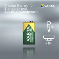 Acumulator VARTA Recharge Accu Power 9V, reîncărcabil, 200 mAh, 1 bucată, fără efect de memorie, preîncărcat, gata de utilizare 5