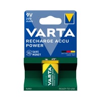 Acumulator VARTA Recharge Accu Power 9V, reîncărcabil, 200 mAh, 1 bucată, fără efect de memorie, preîncărcat, gata de utilizare 2