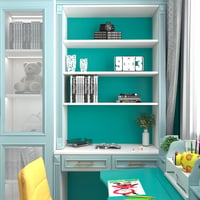 VaryPaper Öntapadós Tapéta Kék 81cm×9m - Retro Stílusú Vinyl Faldekoráció Konyhába, Fürdőszobába, Nappaliba - Vízálló Bútor Fólia Asztalra,  8