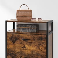 VASAGLE Botník s 2 výklopnými dvierkami, pre 8 – 12 párov topánok, úzky predsieňový úložný priestor, 60x30x95 cm 9