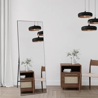 Vasemouh 165x60 cm Teljes Alakos Tükör Fekete Kerettel - Nagyméretű Fali vagy Álló Tükör Hálószobába, Nappaliba 6