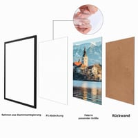 Vasemouh fotorámik 60x80 cm čierny, na stenu, na výšku aj na šírku, na fotografie, plagáty a umelecké diela, do domácnosti a kancelárie, 1 ks 5