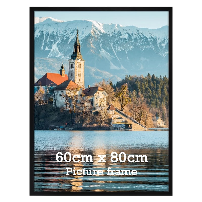 Vasemouh fotorámik 60x80 cm čierny, na stenu, na výšku aj na šírku, na fotografie, plagáty a umelecké diela, do domácnosti a kancelárie, 1 ks