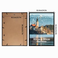 Vasemouh fotorámik 60x80 cm čierny, na stenu, na výšku aj na šírku, na fotografie, plagáty a umelecké diela, do domácnosti a kancelárie, 1 ks 3