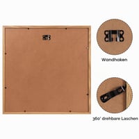Vasemouh MDF okvir za slike 40x40 cm, efekt drveta, dekorativni okvir za vješanje na zid 5