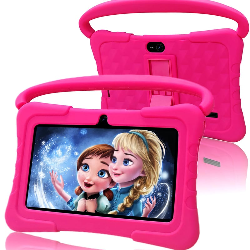Detský tablet VASOUN 7", Android 13, 4 GB RAM, 32 GB ROM, rodičovská kontrola - ružový