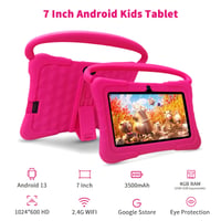 Detský tablet VASOUN 7", Android 13, 4 GB RAM, 32 GB ROM, rodičovská kontrola - ružový 3