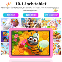 Detský tablet VASOUN TAB11, 10", Android 14, 128 GB, rodičovská kontrola, duálny fotoaparát – ružový 2