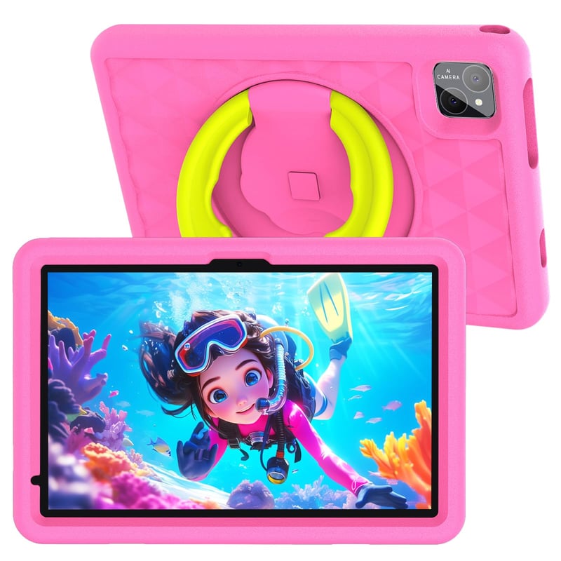 Detský tablet VASOUN TAB11, 10", Android 14, 128 GB, rodičovská kontrola, duálny fotoaparát – ružový