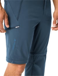 Pantaloni de drumeție pentru bărbați VAUDE Farley Stretch T-Zip Pants III cu picioare detașabile - Dark Sea, mărimea 50-Long, pantaloni de trekking elastici, cu uscare rapidă 3