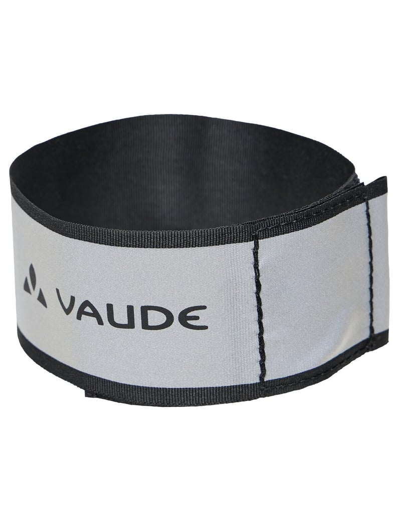 Bandă reflectorizantă pentru pantaloni VAUDE cu prindere tip velcro, neagră, 2 bucăți