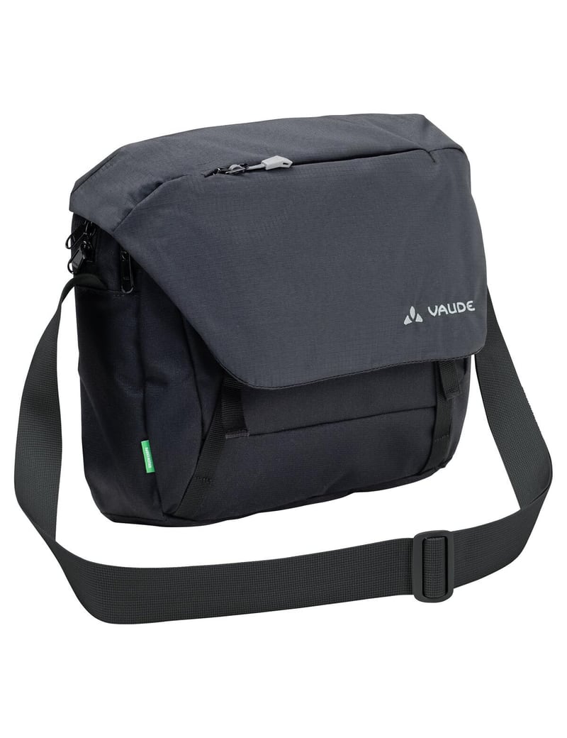 Taška cez rameno VAUDE Rom S III Messenger Bag čierna - Vodoodolná taška z recyklovaného PET materiálu s priehradkou na notebook pre mužov a ženy