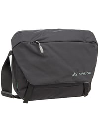 Taška cez rameno VAUDE Rom S III Messenger Bag čierna - Vodoodolná taška z recyklovaného PET materiálu s priehradkou na notebook pre mužov a ženy 4