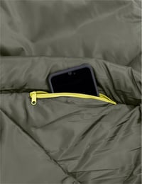 Sac de dormit tip mumie VAUDE Sioux 800 II – Verde, respirabil, 3 sezoane, 2°C-8°C, 220x80 cm, sintetic, fermoar pe dreapta, pentru camping 3