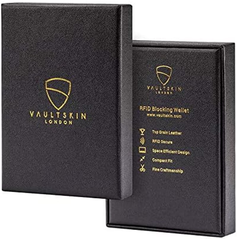 Vaultskin Chelsea RFID védett bőr pénztárca férfiaknak és nőknek, 8 kártyahellyel