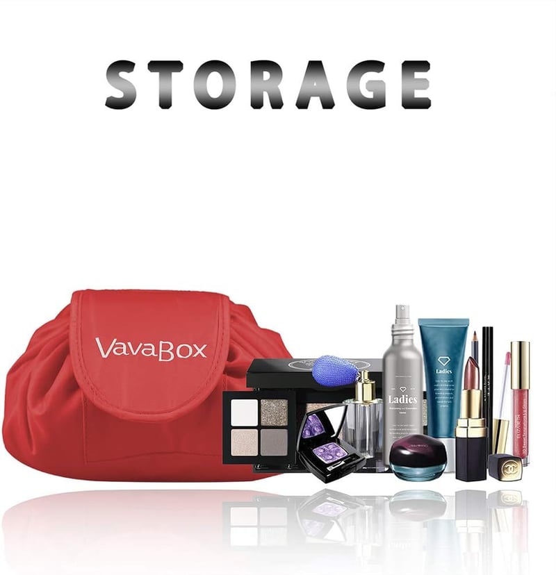 Geantă cosmetică mare pentru călătorii Vavabox Lazy, roșie