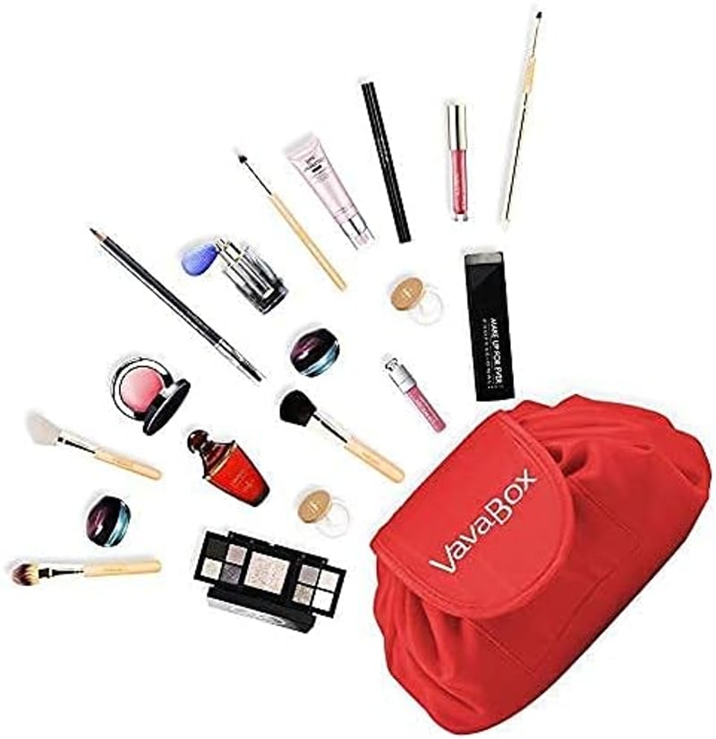 Geantă cosmetică mare pentru călătorii Vavabox Lazy, roșie