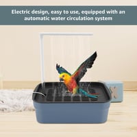 VAVPUP Automata Madárfürdő ABS Cirkulációs Csappal, Csendes Madárfürdő Papagájnak 4