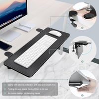 VAYDEER Ergonomikus Asztal Kiterjesztés Egér Billentyűzet Tálcával Fekete 3