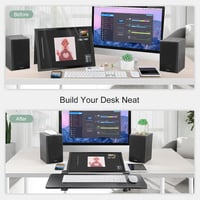 VAYDEER Ergonomikus Asztal Kiterjesztés Egér Billentyűzet Tálcával Fekete 2