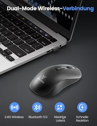 VAYDEER Gaming Mouse Jiggler 2-in-1 Wireless Egér 2.4GHz Bluetooth 3200 DPI 3