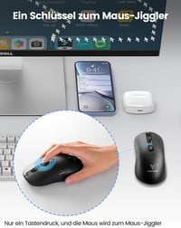 VAYDEER Gaming Mouse Jiggler 2-in-1 Wireless Egér 2.4GHz Bluetooth 3200 DPI 4
