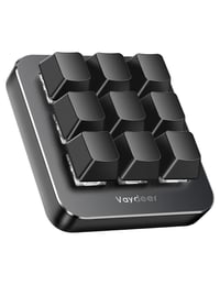 VAYDEER Makro Tipkovnica - Programabilna Mini Mehanička Tipkovnica za Igre s 9 Prilagodljivih Tipki, 6 Slojeva Funkcija, Kompatibilna s Windows i MacOS 1