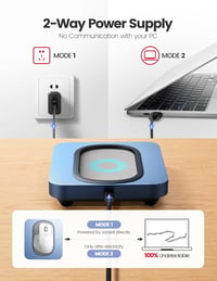 VAYDEER Mechanikus Egér Mozgató Nagyított Forgótárcsával és Állítható Időközökkel, LED Kijelzővel PC Ébrentartáshoz 7