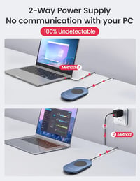 VAYDEER Ultra Vékony Egérmozgató Időzítővel - Hangtalan, Észlelhetetlen PC Aktiváló - Illesztőprogram Nélküli Kék Egérmozgató Windows és Mac - blue 8