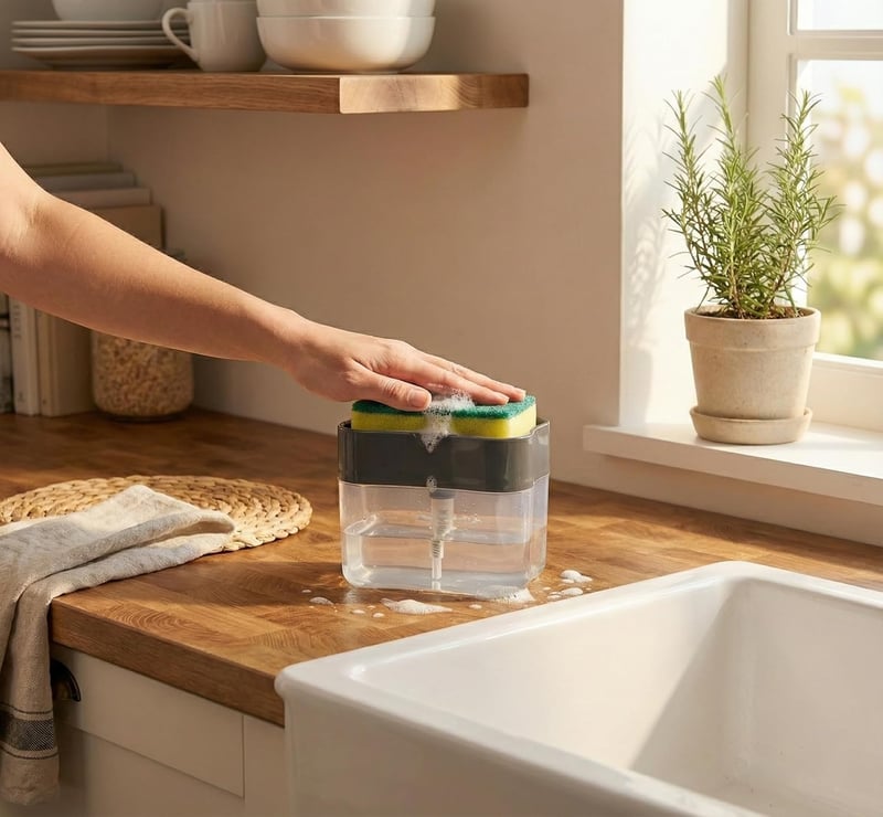 Vazcan 500ml Konyhai Szappanadagoló Mosogatópaddal Modern Dizájn