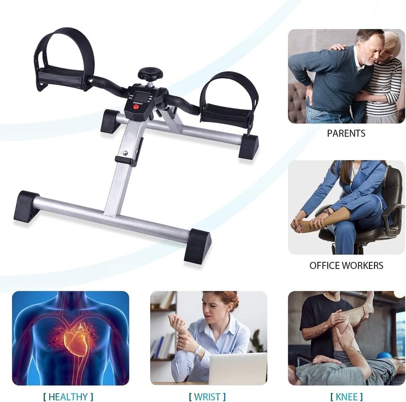 VAZILLIO Mini Bike Pedál Trainer LCD Kijelzővel Állítható Ellenállás Otthoni Edzéshez