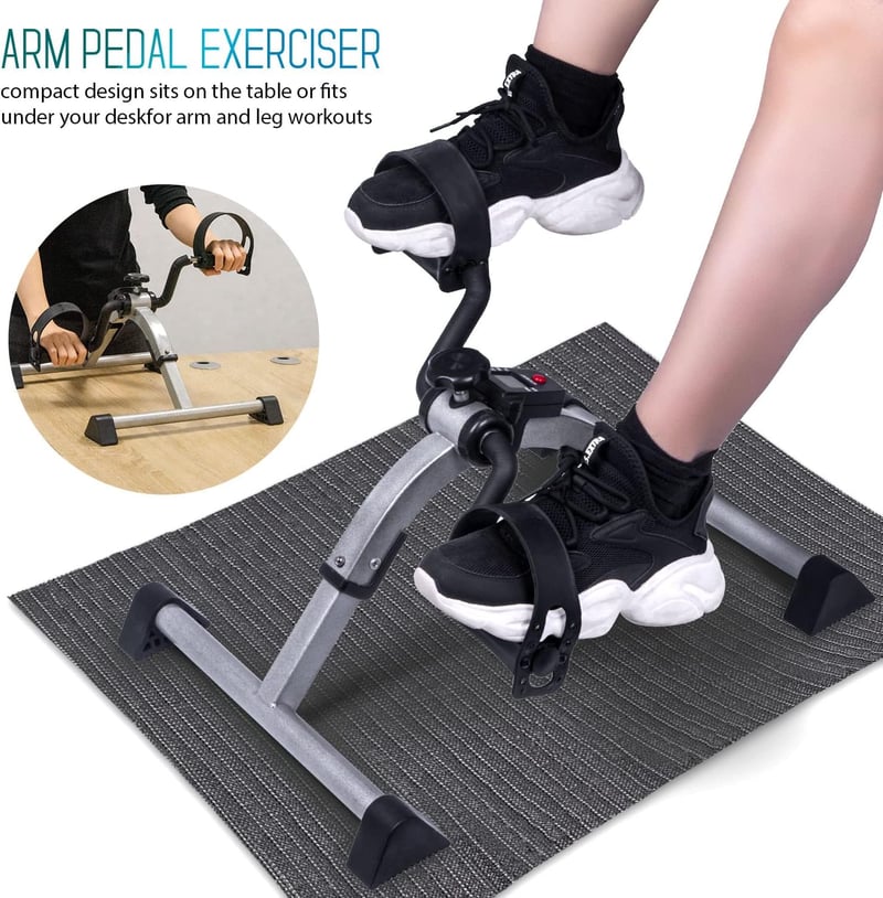VAZILLIO Mini Bike Pedál Trainer LCD Kijelzővel Állítható Ellenállás Otthoni Edzéshez