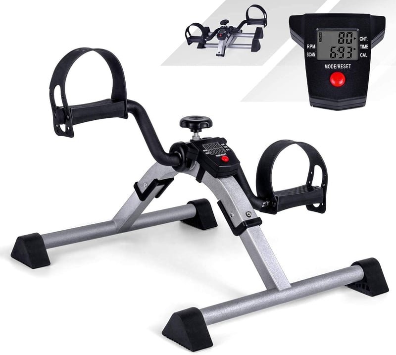 VAZILLIO Mini Bike Pedál Trainer LCD Kijelzővel Állítható Ellenállás Otthoni Edzéshez