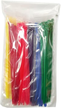 VBATTY Színes Kábelkötegelő Szett 300db - 200mm x 3.6mm Nylon Kábelrendező 6 Színben (Sárga, Piros, Narancs, Lila, Kék, Zöld) Kerthez, DIY P 4