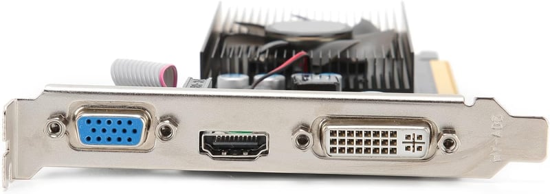 VBESTLIFE GT210 1GB DDR2 Videokártya - Alacsony zajszintű PCI Express 2.0 Grafikus Kártya DVI/HDMI/VGA Csatlakozókkal, 1080p Full HD Felbont