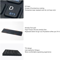 VBESTLIFE Összecsukható Bluetooth Billentyűzet 81 Gomb Vezeték Nélküli Hordozható USB-C 7