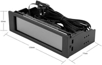 VBESTLIFE PC ventilátor szabályozó 5 ventilátorhoz LCD kijelzővel hőmérséklet szenzorral 6