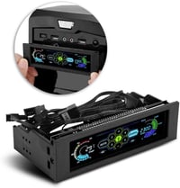 VBESTLIFE PC ventilátor szabályozó 5 ventilátorhoz LCD kijelzővel hőmérséklet szenzorral 3