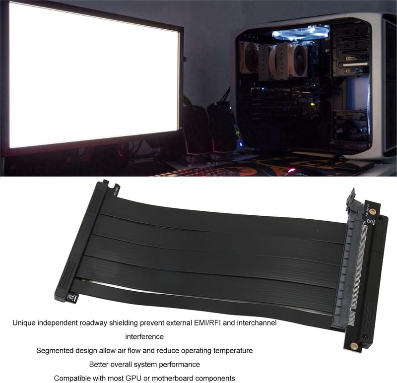 VBESTLIFE PCIe 4.0 Grafikus Kártya Hosszabbító Kábel X16 Gaming Riser