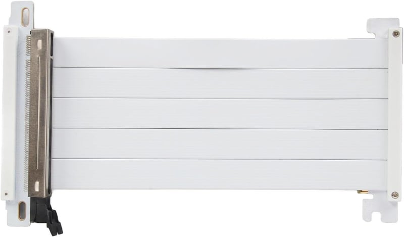 VBESTLIFE PCIe 4.0 X16 Riser kábel fehér, GPU bővítő 180° RTX 4090/4080/4070/RX7900