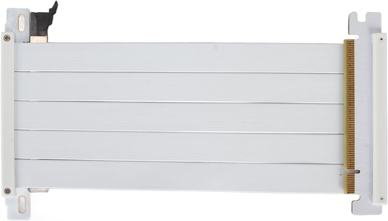 VBESTLIFE PCIe 4.0 X16 Riser kábel fehér, GPU bővítő 180° RTX 4090/4080/4070/RX7900