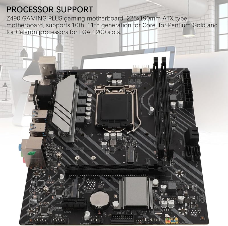 VBESTLIFE Z490 Gaming Plus LGA1200 ATX alaplap 10-11 generációs CPU-hoz