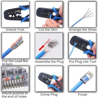 VCELINK Profi Sértésfogó RJ45 RJ12 RJ11 Ethernet Hálózati Kábel Csatlakozó Szerszám 7