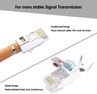 VCELINK RJ45 sertésfog Cat6A Cat7 LAN kábel csatlakozóhoz 8