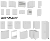 Dulap pentru cuptor VCM Esilo – Corp pentru încorporarea cuptorului cu picioare reglabile – 82 x 60 x 46 cm – Dulap de bucătărie pentru cuptor 3