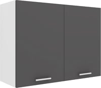 VCM Fali Konyhai Szekrény 80x60x31 cm Két Rekeszes Felakasztható Tárolóasztal - 60x80x31 cm, White / Anthracite 1