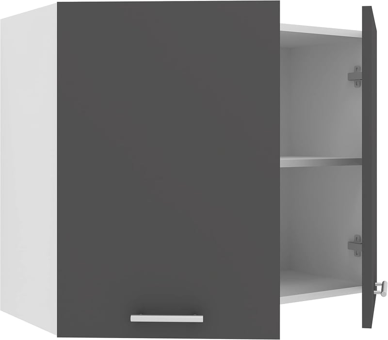VCM Fali Konyhai Szekrény 80x60x31 cm Két Rekeszes Felakasztható Tárolóasztal - 60x80x31 cm, White / Anthracite