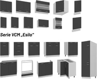 VCM Fali Konyhai Szekrény 80x60x31 cm Két Rekeszes Felakasztható Tárolóasztal - 60x80x31 cm, White / Anthracite 4