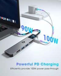 VCOM 7 az 1-ben USB-C hub 4K HDMI, 2x USB 3.0, 100W PD, kártyaolvasó 4